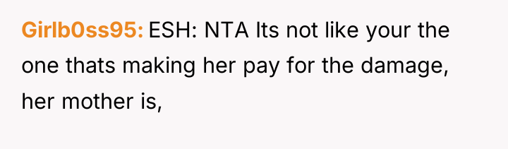 Girlb0ss95 ESH: NTA Its not like your the one thats...