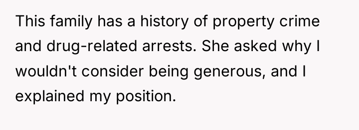 This family has a history of property crime and drug-related...