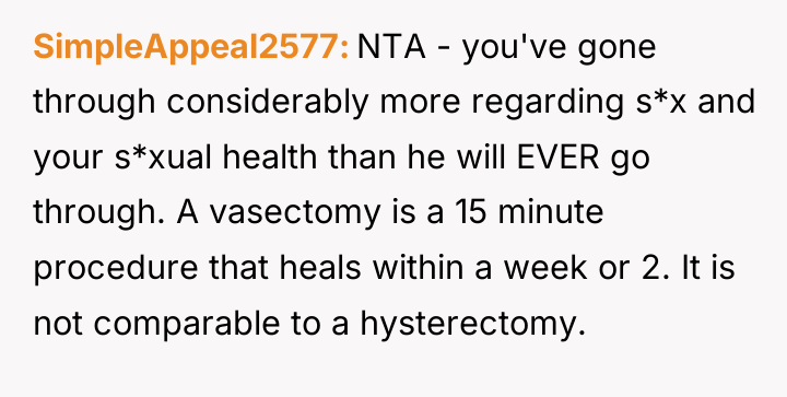 SimpleAppeal2577 NTA - you've gone through considerably more regarding s*x...