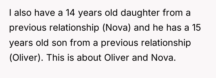 I also have a 14 years old daughter from a...