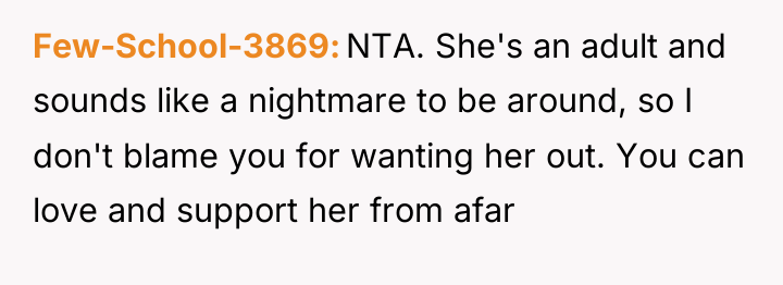 Few-School-3869 NTA. She's an adult and sounds like a nightmare...
