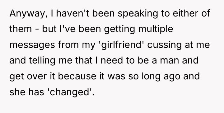Anyway, I haven't been speaking to either of them -...