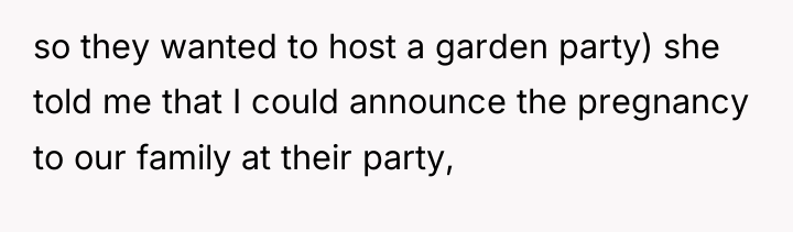 so they wanted to host a garden party) she told...