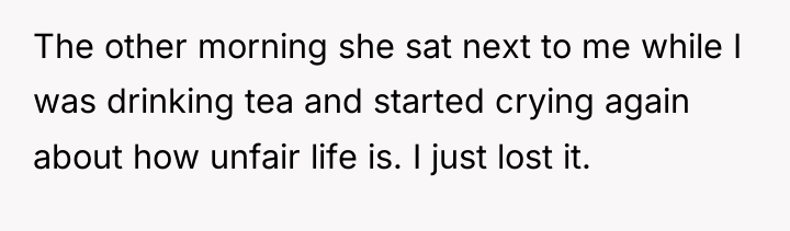 The other morning she sat next to me while I...