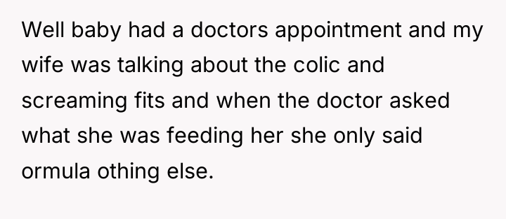 Well baby had a doctors appointment and my wife was...