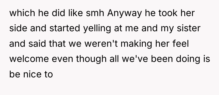 which he did like smh Anyway he took her side...