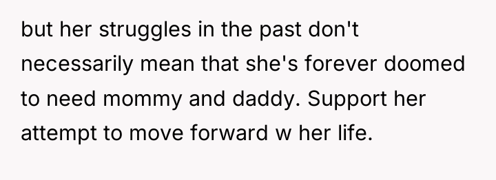 but her struggles in the past don't necessarily mean that...
