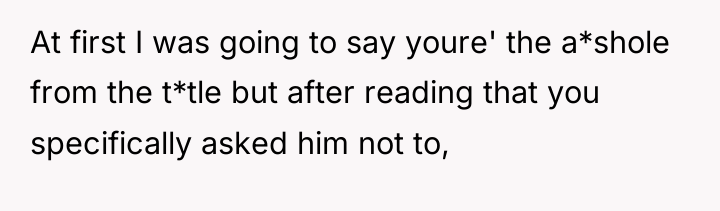 At first I was going to say youre' the a*shole...