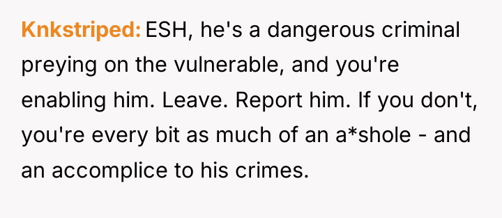 Knkstriped ESH, he's a dangerous criminal preying on the vulnerable,...