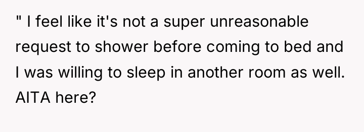 " I feel like it's not a super unreasonable request...