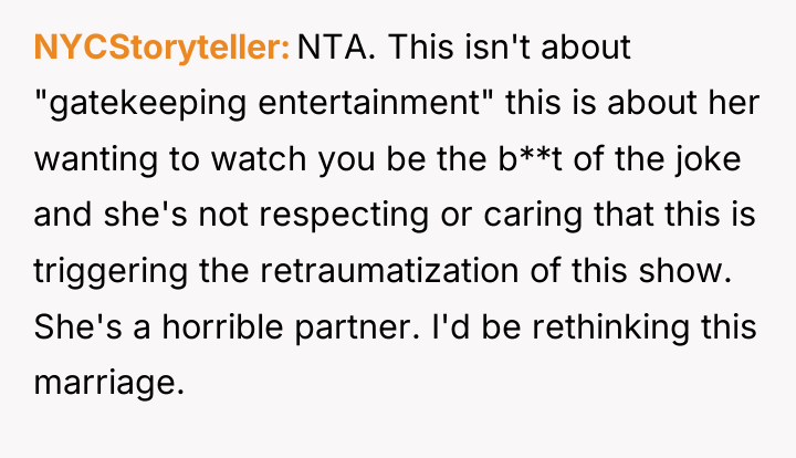 NYCStoryteller NTA. This isn't about "gatekeeping entertainment" this is about...