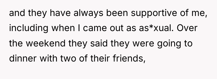 and they have always been supportive of me, including when...