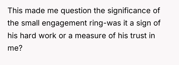 This made me question the significance of the small engagement...