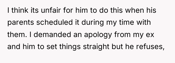 I think its unfair for him to do this when...
