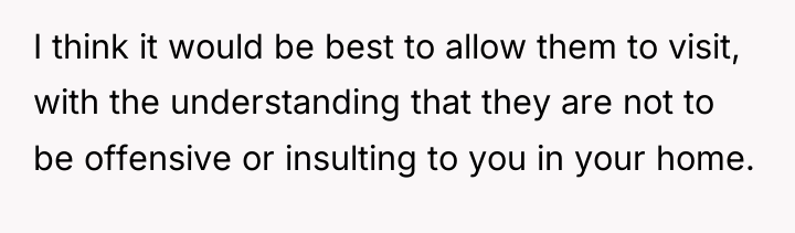 I think it would be best to allow them to...