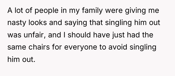 A lot of people in my family were giving me...