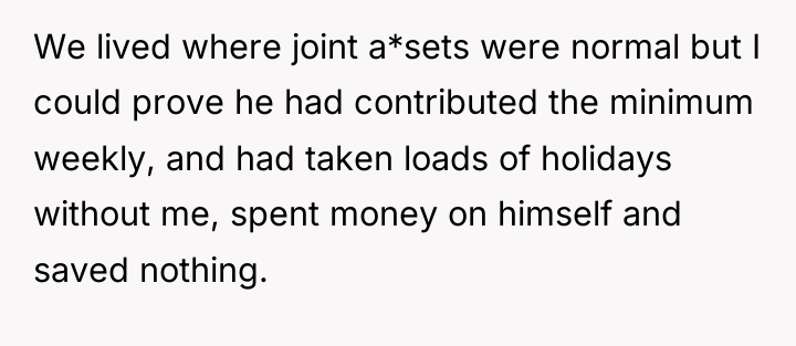 We lived where joint a*sets were normal but I could...