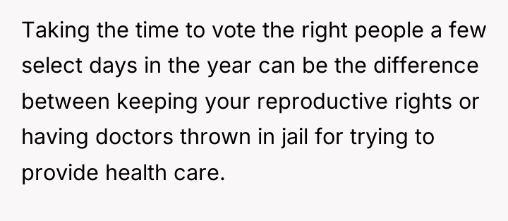 Taking the time to vote the right people a few...