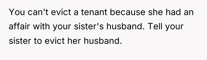 You can't evict a tenant because she had an affair...
