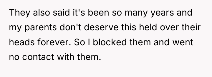 They also said it's been so many years and my...