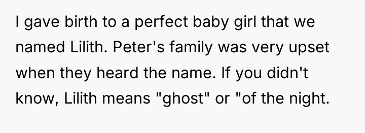 I gave birth to a perfect baby girl that we...