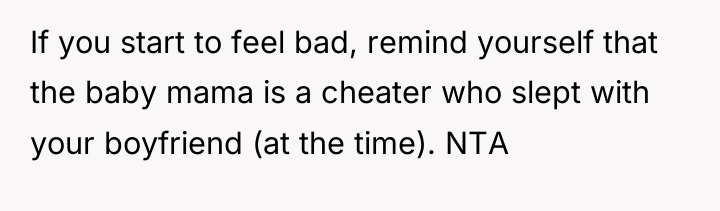 If you start to feel bad, remind yourself that the...