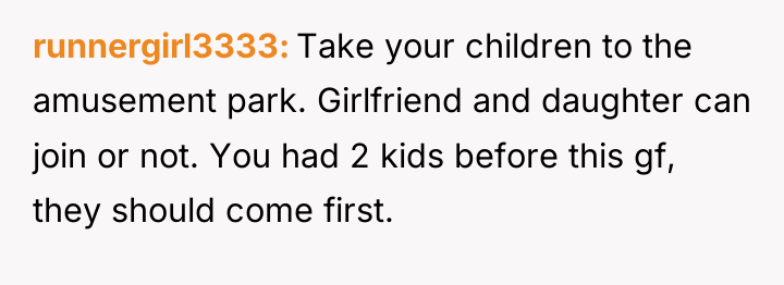 runnergirl3333 Take your children to the amusement park. Girlfriend and...