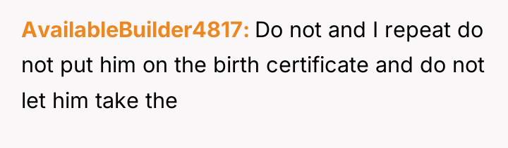 AvailableBuilder4817 Do not and I repeat do not put him...