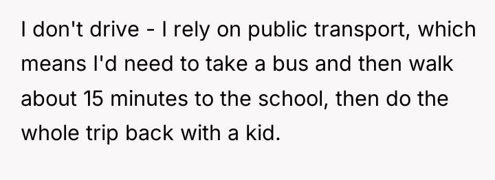 I don't drive - I rely on public transport, which...