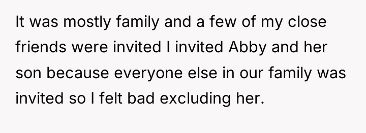 It was mostly family and a few of my close...