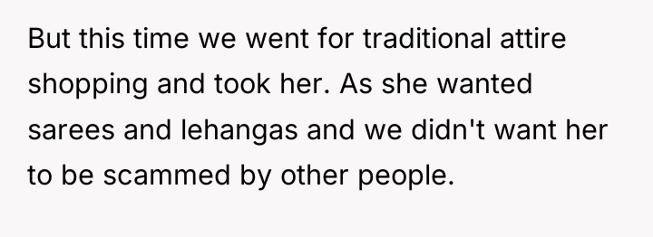 But this time we went for traditional attire shopping and...