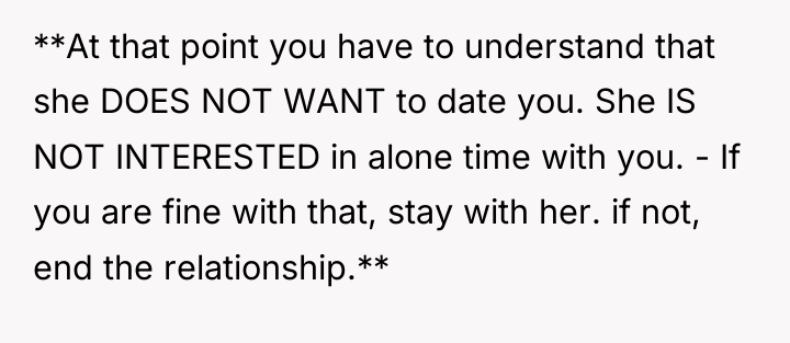 **At that point you have to understand that she DOES...