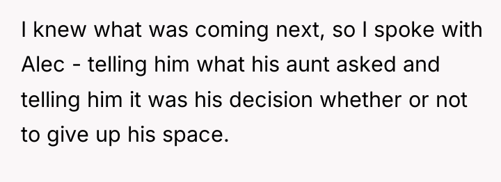 I knew what was coming next, so I spoke with...