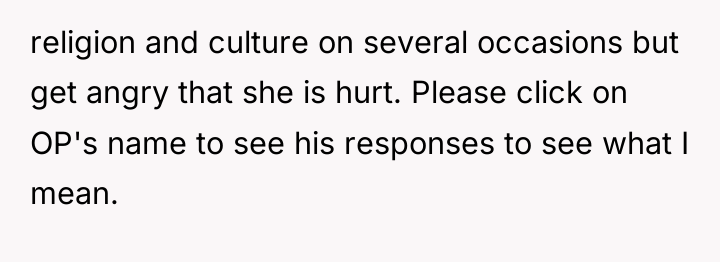religion and culture on several occasions but get angry that...