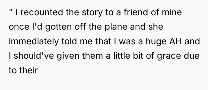 " I recounted the story to a friend of mine...