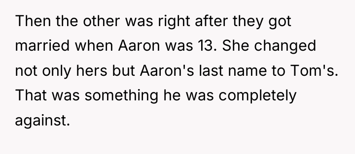 Then the other was right after they got married when...