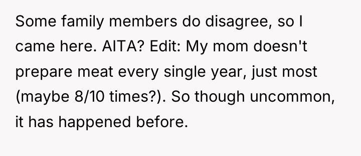 Some family members do disagree, so I came here. AITA?...