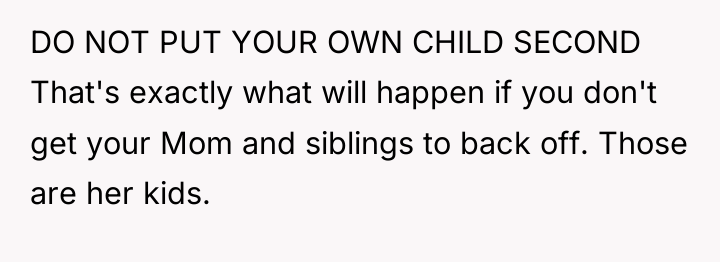 DO NOT PUT YOUR OWN CHILD SECOND That's exactly what...