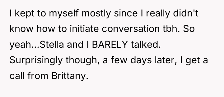 I kept to myself mostly since I really didn't know...