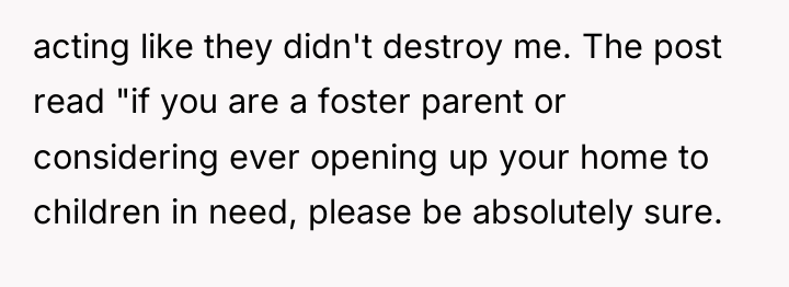 acting like they didn't destroy me. The post read "if...