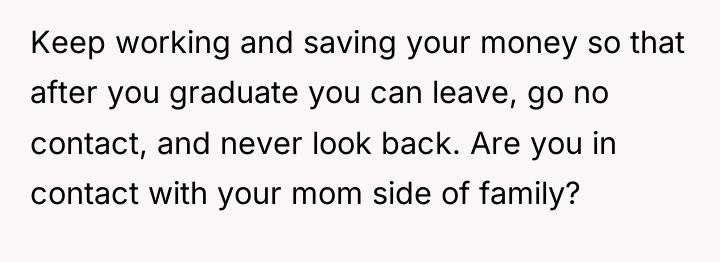 Keep working and saving your money so that after you...