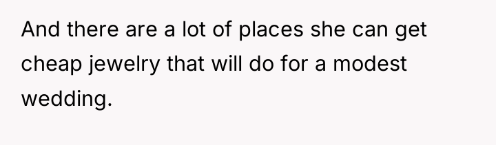 And there are a lot of places she can get...