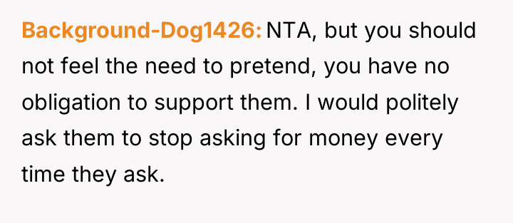 Background-Dog1426 NTA, but you should not feel the need to...