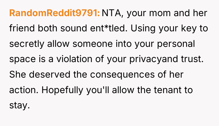 RandomReddit9791 NTA, your mom and her friend both sound ent*tled....