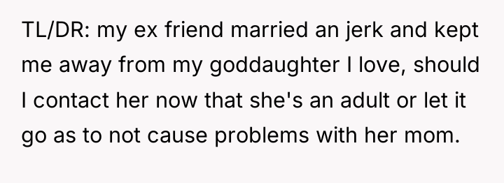 TL/DR: my ex friend married an jerk and kept me...