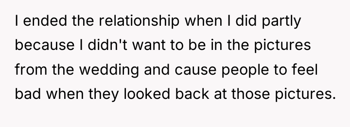 I ended the relationship when I did partly because I...