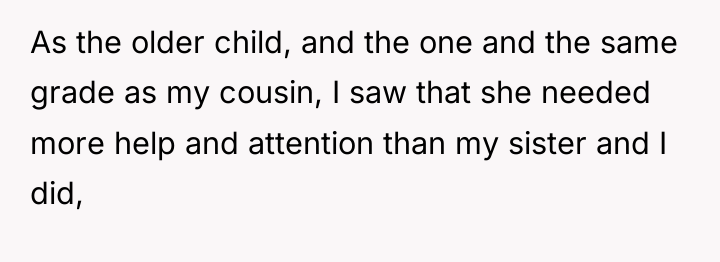 As the older child, and the one and the same...