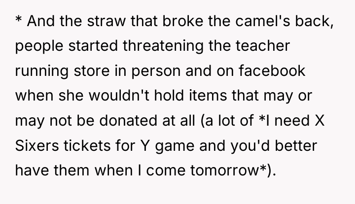 * And the straw that broke the camel's back, people...