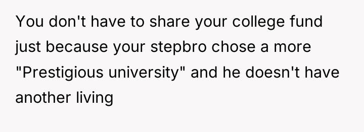 You don't have to share your college fund just because...