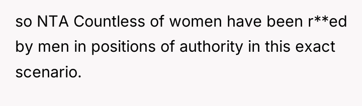 so NTA Countless of women have been r**ed by men...